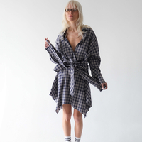CHECKERED ASYMMETRIC CO-ORD SET