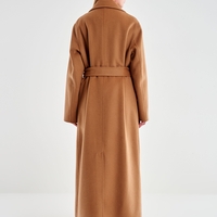 LONG BEIGE COAT WITH BELT