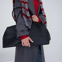MAXI LEATHER BAG IN BLACK