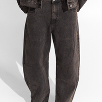 WASHED BARREL LEG JEANS