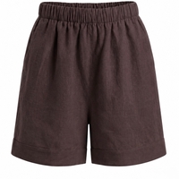BROWN LINEN SHORTS