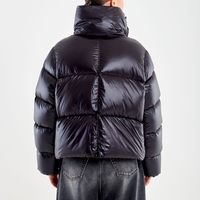 SHORT DOWN JACKET WITH ASYMMETRICAL COLLAR