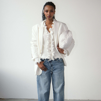 RUFFLE TRIM RIBBED CARDIGAN TOP