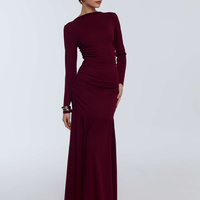 BORDEAUX MAXI DRESS