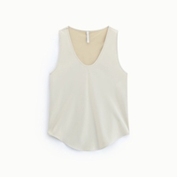SATIN SCOOP NECK TOP