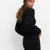 NOLA BLACK WOOL MINI SKIRT