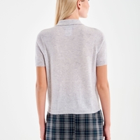 CASHMERE BLEND KNIT POLO