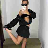 CARGO SKIRT IN BLACK