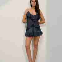 FLORAL RUFFLED MINI DRESS