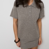 WOOL T-SHIRT WITH COLLAR