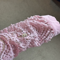 Дамска елегантна розова  дантелена риза с релефен ефект