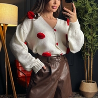 Кожени панталонки с висока талия в кафяво