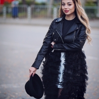 Яке със сваляща се тюлена пола