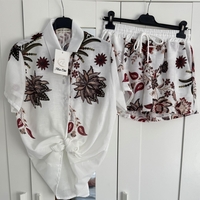 Комплект “Botanica Linen” от лен с флорални мотиви