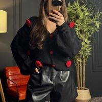 Кожени панталонки с висока талия в черно