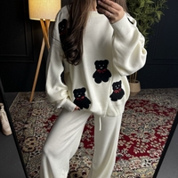 Комплект с апликации мече в бяло