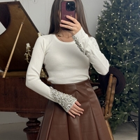 Блуза Crystal Elegance-бяло