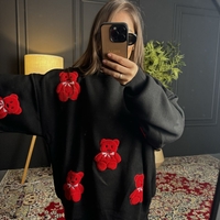 Комплект с апликации мече в черно