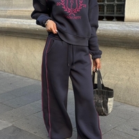 Дамски спортен комплект Aesthetic Community (суитшърт + панталон)-син