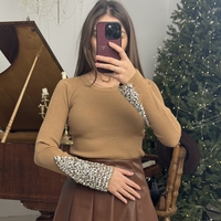 Блуза Crystal Elegance-камел