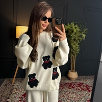 Комплект с апликации мече в бяло