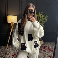 Комплект с апликации мече в бяло