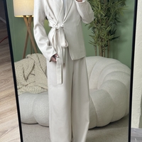 Дамски елегантен костюм Grace Line-бяло