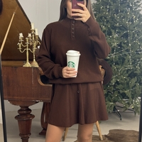 Плетен комплект Soft Ease-кафяво