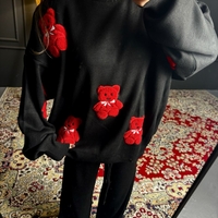 Комплект с апликации мече в черно