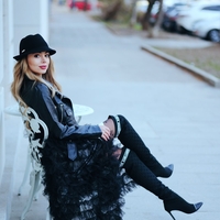 Яке със сваляща се тюлена пола