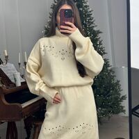 Плетен комплект Cozy Chic-екрю