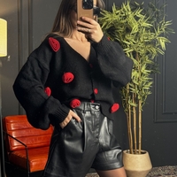 Кожени панталонки с висока талия в черно