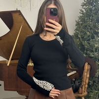 Блуза Crystal Elegance-черно