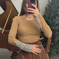 Блуза Crystal Elegance-камел