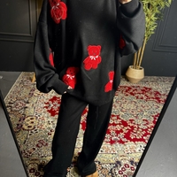 Комплект с апликации мече в черно