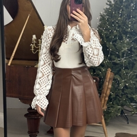 Елегантна дантелена блуза Classy Lace-бяло