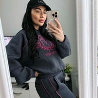 Дамски спортен комплект Aesthetic Community (суитшърт + панталон)-син