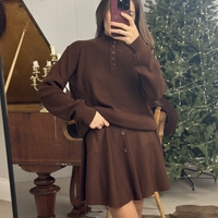 Плетен комплект Soft Ease-кафяво