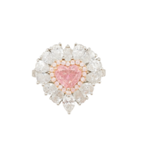 Кольцо и ожерелье с розовым бриллиантом весом 3.43 карата