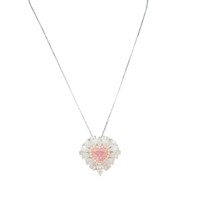 Кольцо и ожерелье с розовым бриллиантом весом 3.43 карата