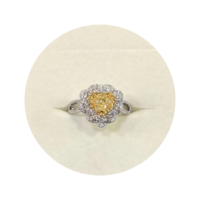 1.19 k Yellow diamond ring and necklace