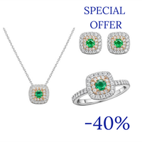 1.48 ct Set with natural green diamonds