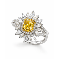 1.15 ct Yellow diamond ring and necklace