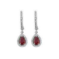 1.61 к Серьги с рубинами и бриллиантами