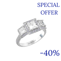 2.50 ct Investment princess cut diamond ring