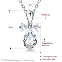 Сребърно колие кристална капка Swarovski Crystals | колекция Delicate Silver
