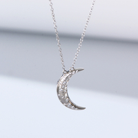 Нежно сребърно колие луна | колекция Delicate Silver
