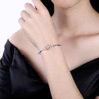 Сребърна гривна зодия Козирог с циркони | колекция Delicate Silver