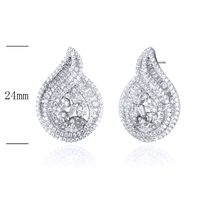 Сребърни обеци 2700000019238 | Колекция Silver Premium