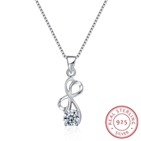 Сребърно колие панделка Swarovski Crystals | колекция Delicate Silver